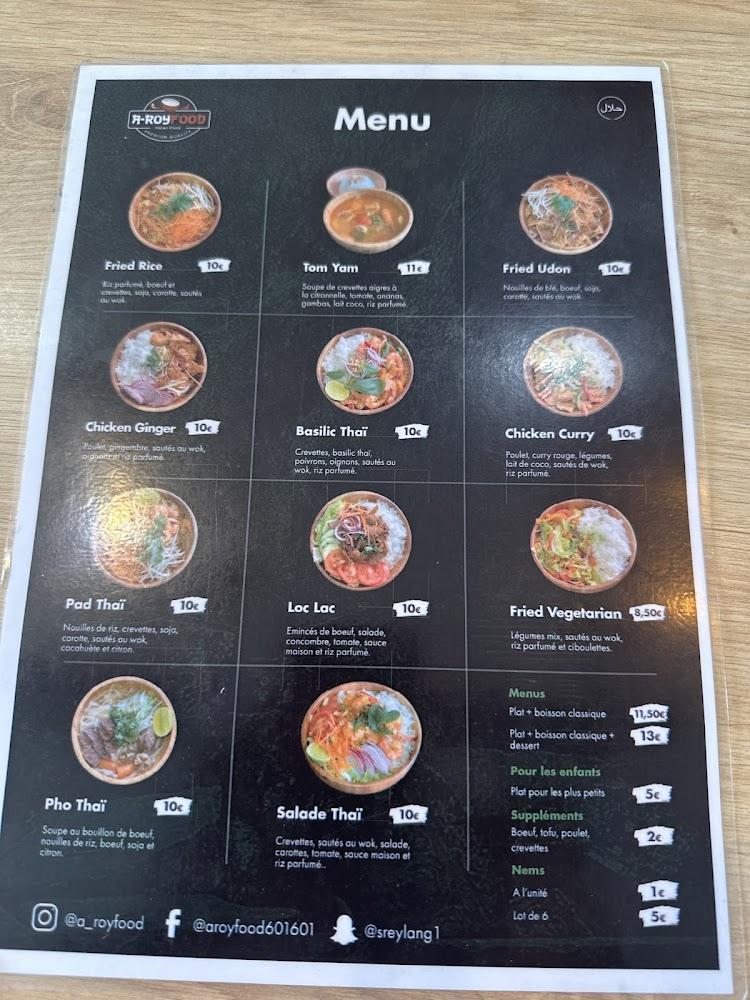 A-Roy Food - Menu Image 1